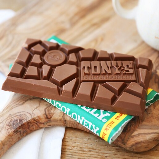 Tony S Chocolonely Milk Chocolate And Hazelnut Bar Lisa Angel