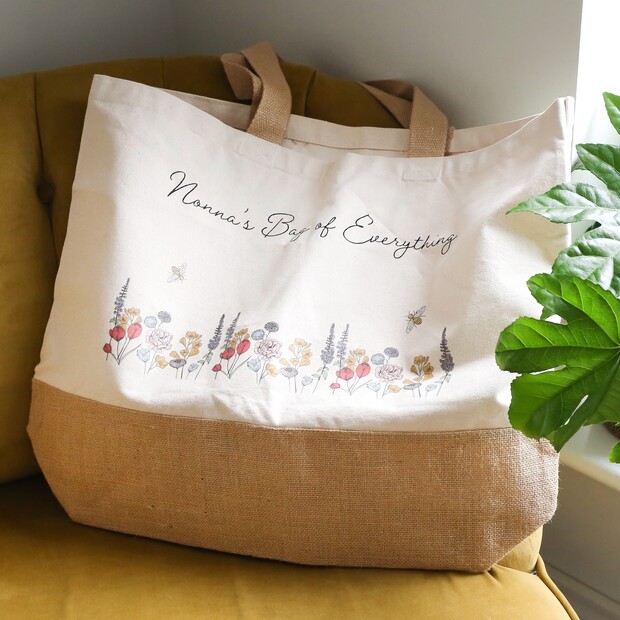 Personalised Wildflower Tote Bag Lisa Angel