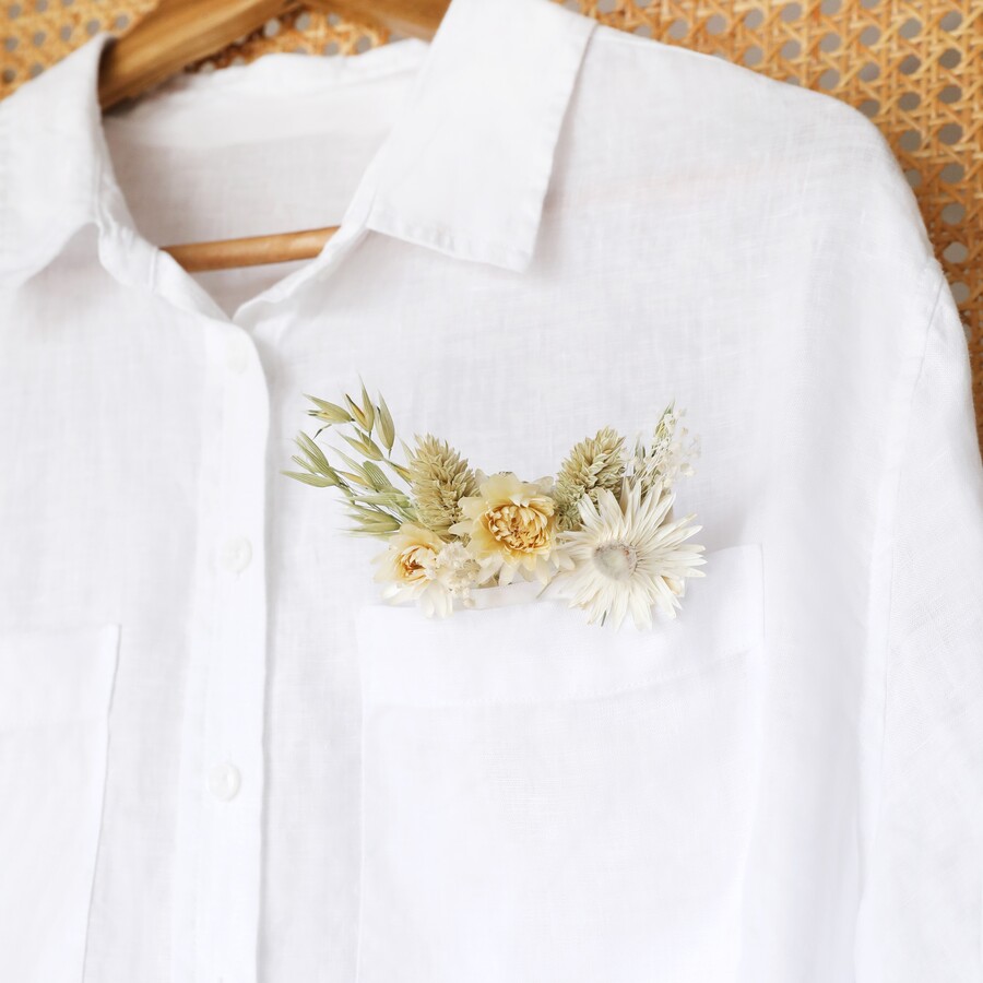 Natural Dried Flower Pocket Buttonhole Lisa Angel