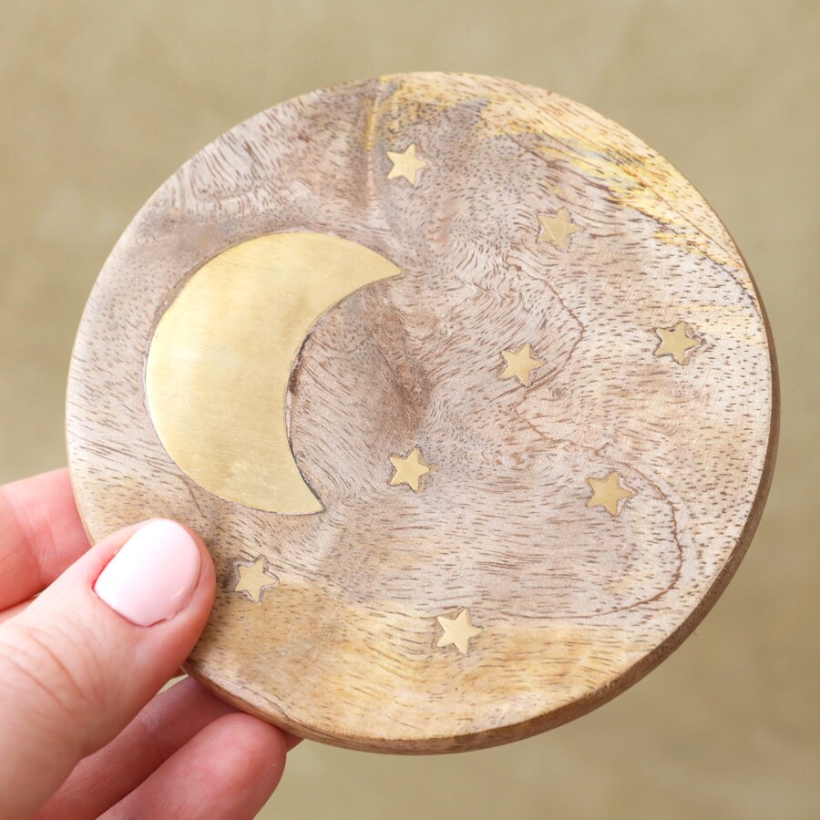 Set Of Wooden Moon Coasters Sass Belle Lisa Angel