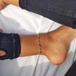 Lisa Angel Ladies' Star Chain Anklet in Silver