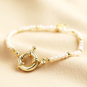 Pearl gold beads bracelet m/l