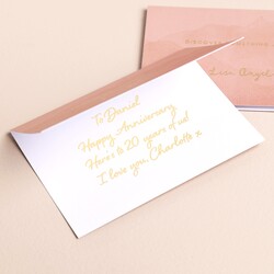 Gold Foil Gift Message