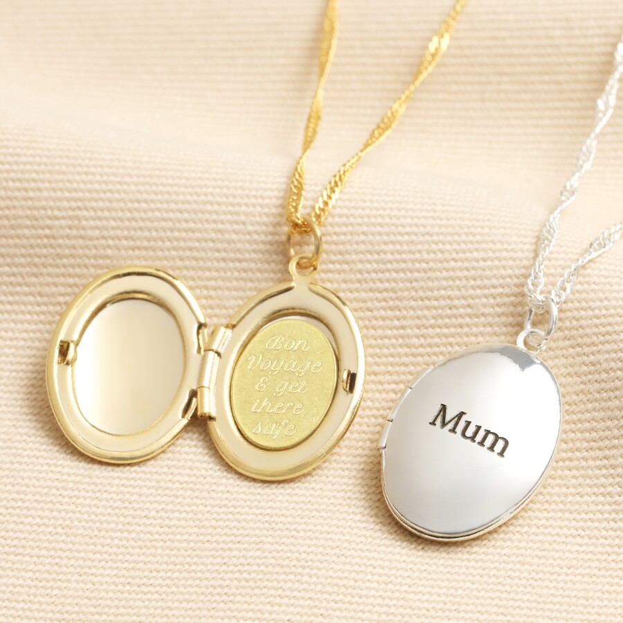 Personalised Hidden Token Locket Necklace