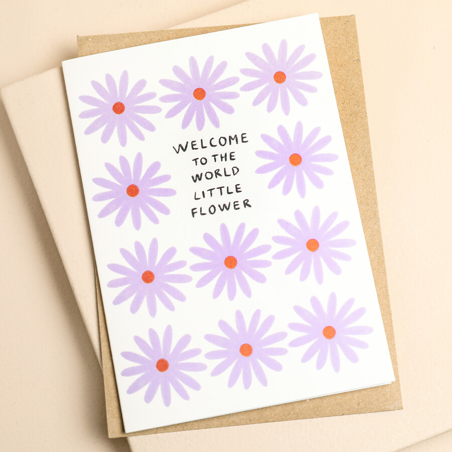 This Pretty Floral Baby Card is Perfect for Gifting to the Parents of a Newborn Baby Girl and Filling With Your Words of Love and Support
