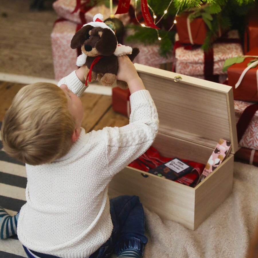 Grab a Festive Themed Christmas Eve Box Like Our Personalised Carousel Wooden Christmas Eve Box and Fill it With Goodies to Celebrate the Run Up to Christmas