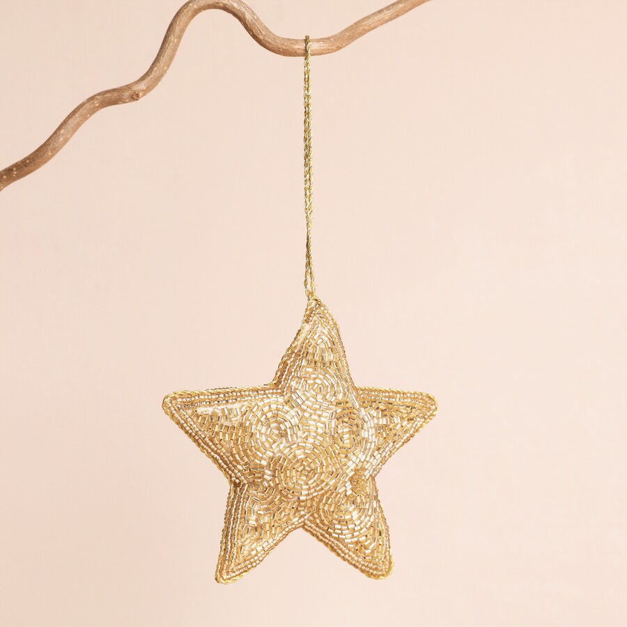 Small Gold Star Hanging Decoration