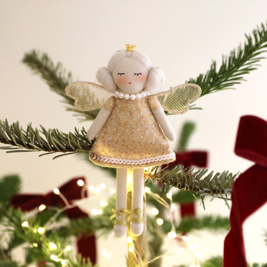 Our Golden Angel Christmas Tree Topper is The Perfect Piece to Finish Off Your Christmas Tree