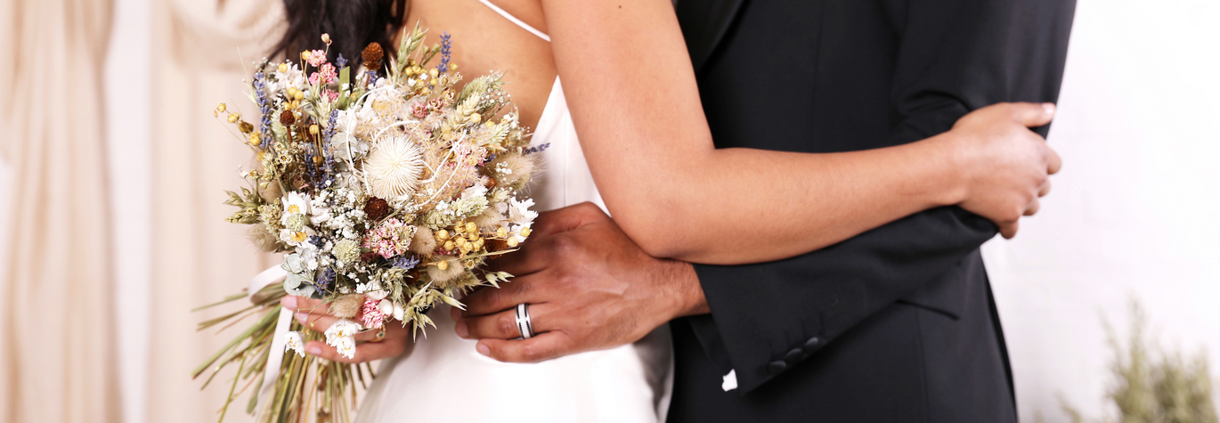 Consider Incorporating Beautiful Dried Flowers into Your Wedding Day to Create a Timeless Look and Vintage Feel