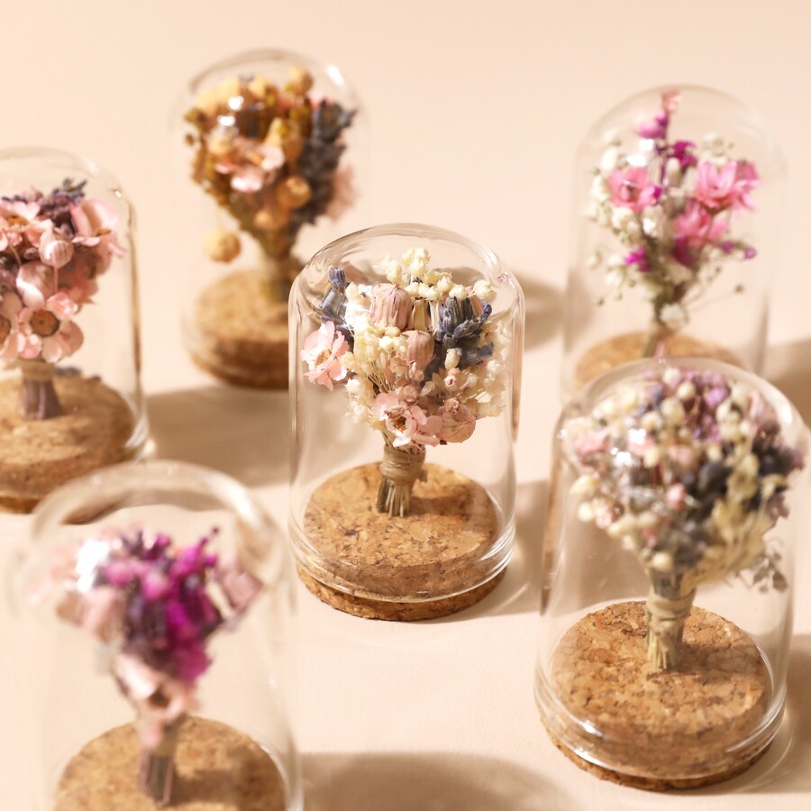 Mini Dried Flower Glass Dome
