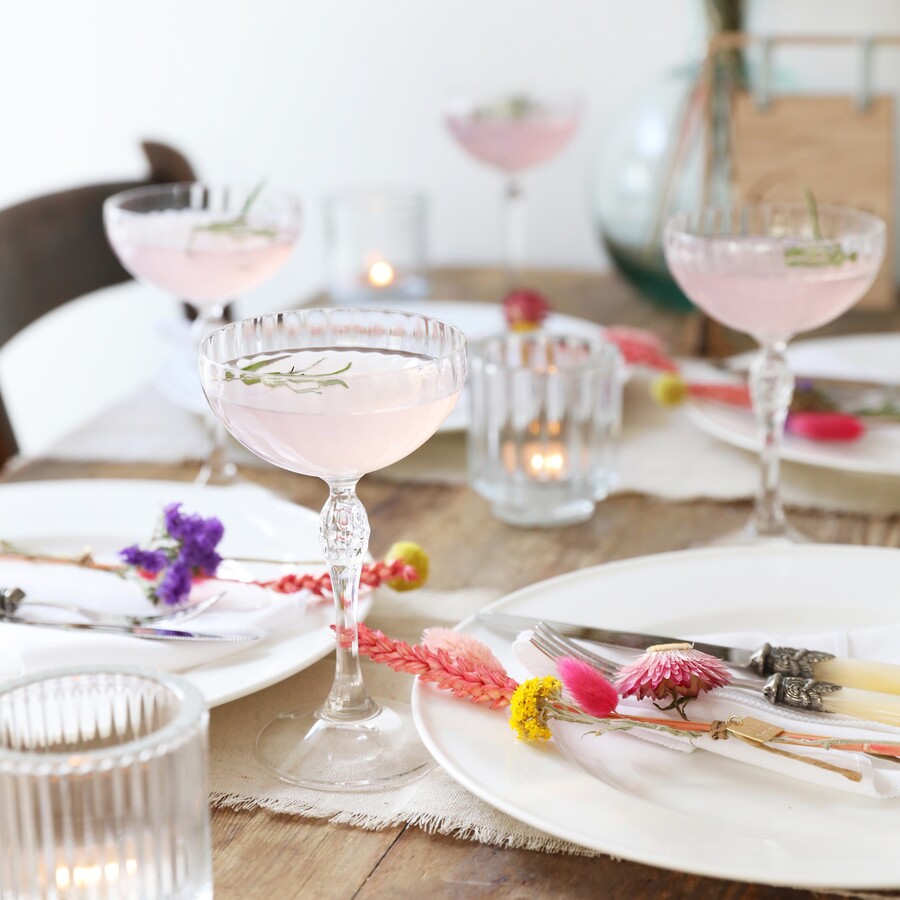 Pop The Bubbly and Host a Birthday Dinner Party for Your Best Friend With These Art Deco Coupe Glasses