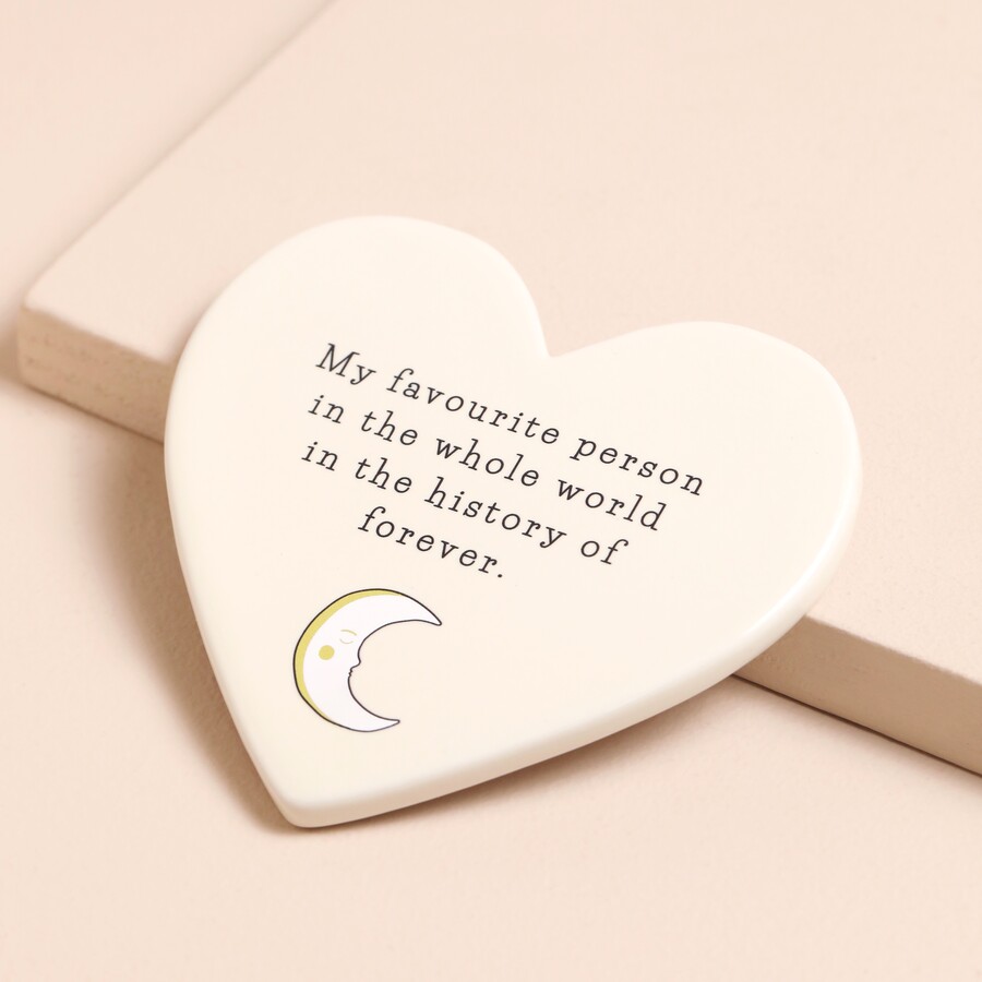 Favourite Person Ceramic Heart Coaster is a Great Token Gift for a Best Friend for Those Not Looking to Spend a Lot