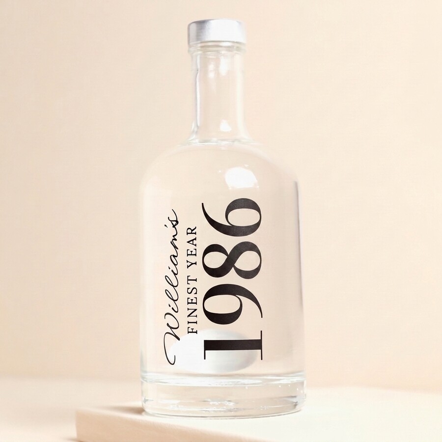 This 500ml Personalised Name and Year House Gin Makes a Great Gift for a Son Turning 30
