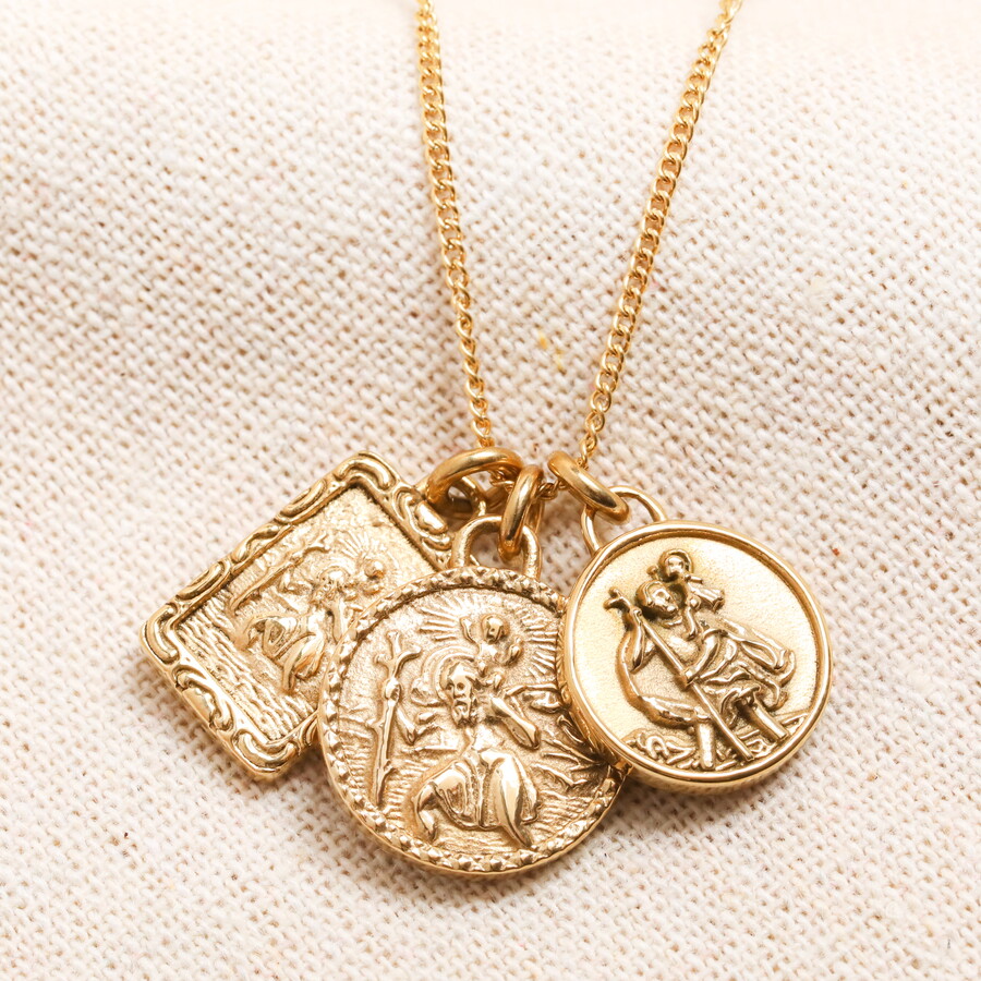 This Sleek St Christopher Necklace is Perfect for Gifting to a Son Turning 21 to Show Your Support and Guidance Through All His Future Adventures
