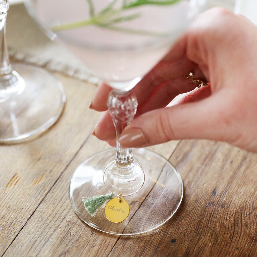 A Personalised Glass Charm is Perfect for Gifting to the Bride and Bridal Party to Kickstart the Hen Celebrations