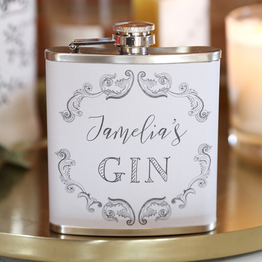 Gift a Pretty Personalised Hip Flask to a Bride on her Hen Weekend