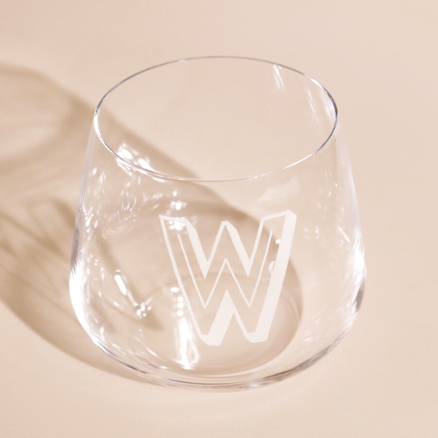 Gift This Personalised Bold Initial Whisky Glass to a Whisky Loving Guy Friend