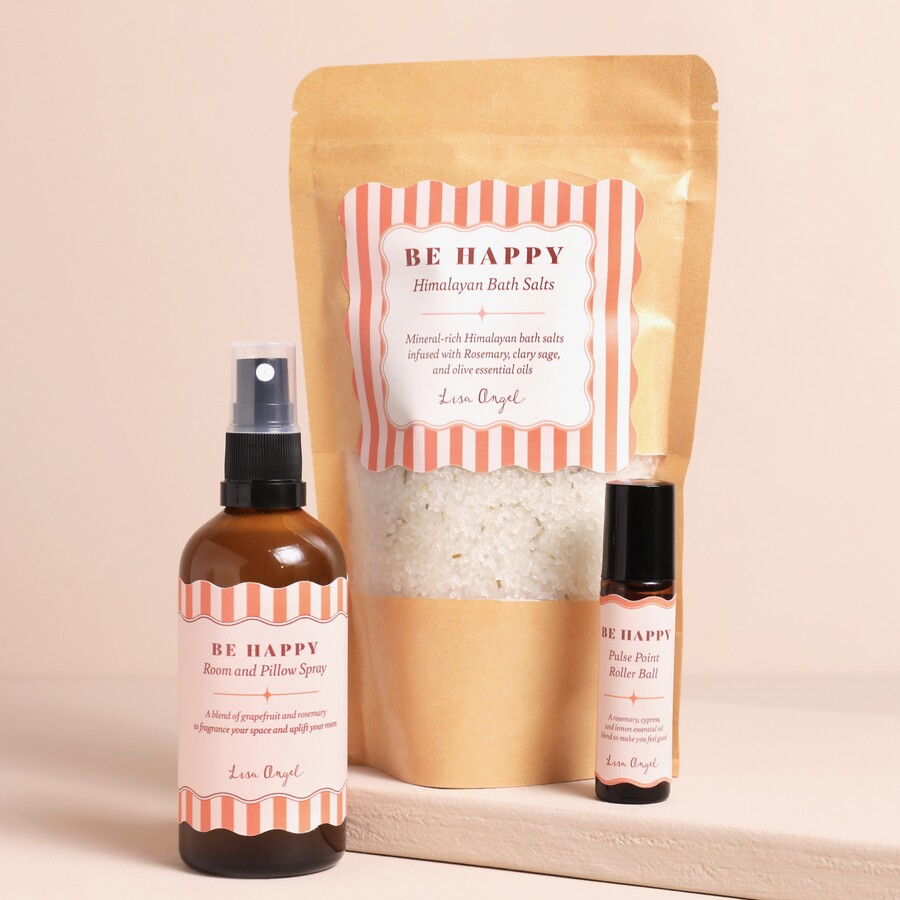 Our Be Happy Range is a Great Selection of Beauty Products Perfect for Packing on a Slightly Longer Mini Break