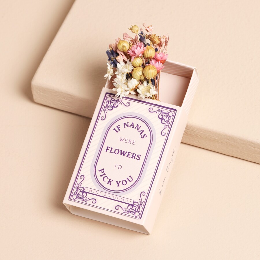 This Adorable Mini Matchbox Gift Filled with a Tiny Posy is Perfect for Small and Cheap Mother's Day Gifting