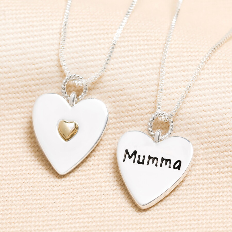 'Mumma' Heart Pendant Necklace