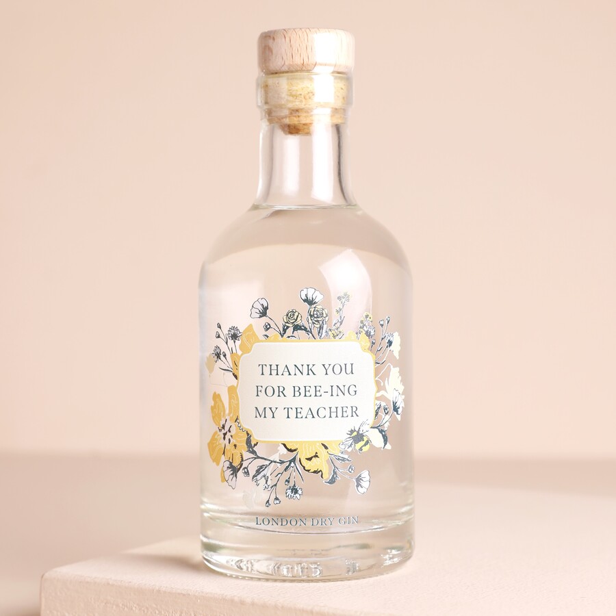 This Beautiful Bottle of Gin Features a Meaningful Thank You Message for Your Teacher and is Perfect for Effortless Gifting
