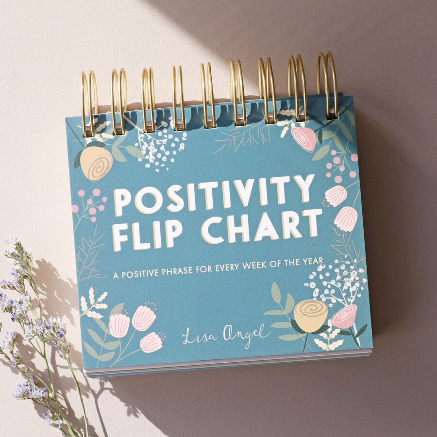 Weekly Positivity Floral Desktop Flip Chart