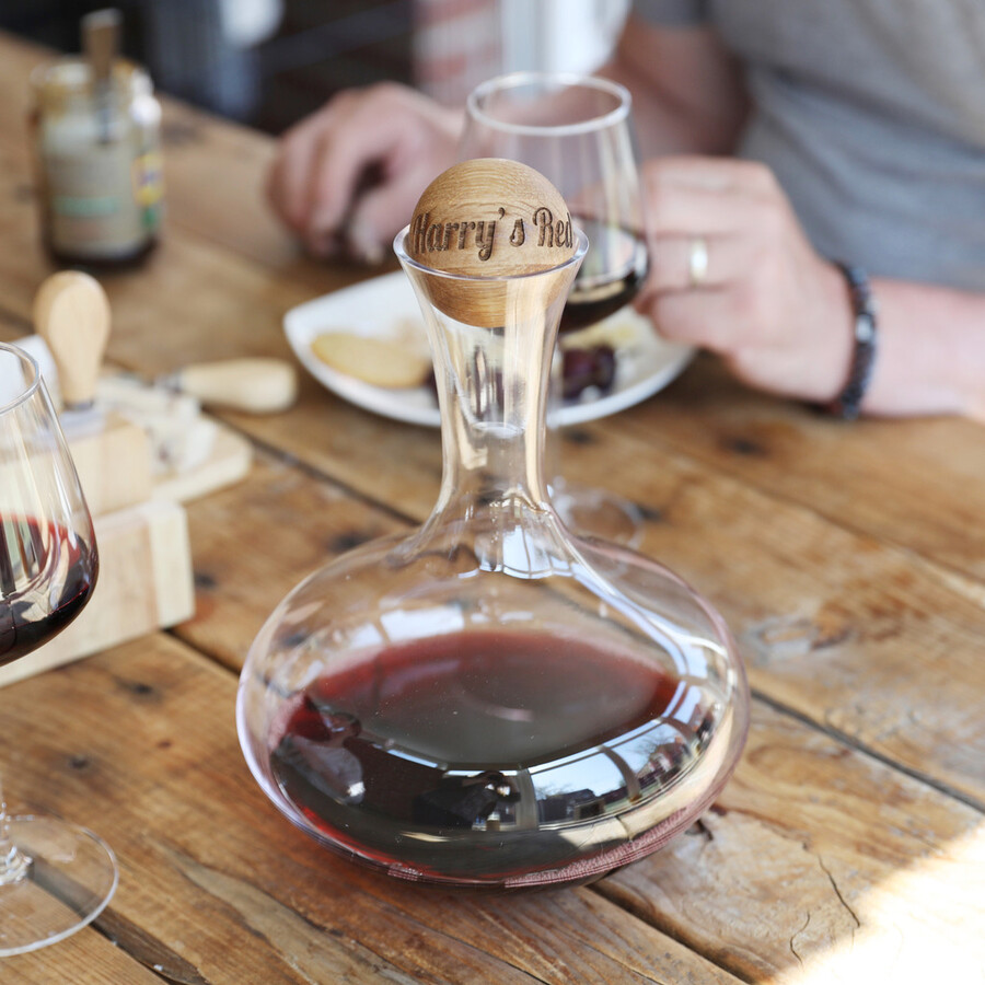 Sagaform Wine Carafe with Personalised Oak Stopper