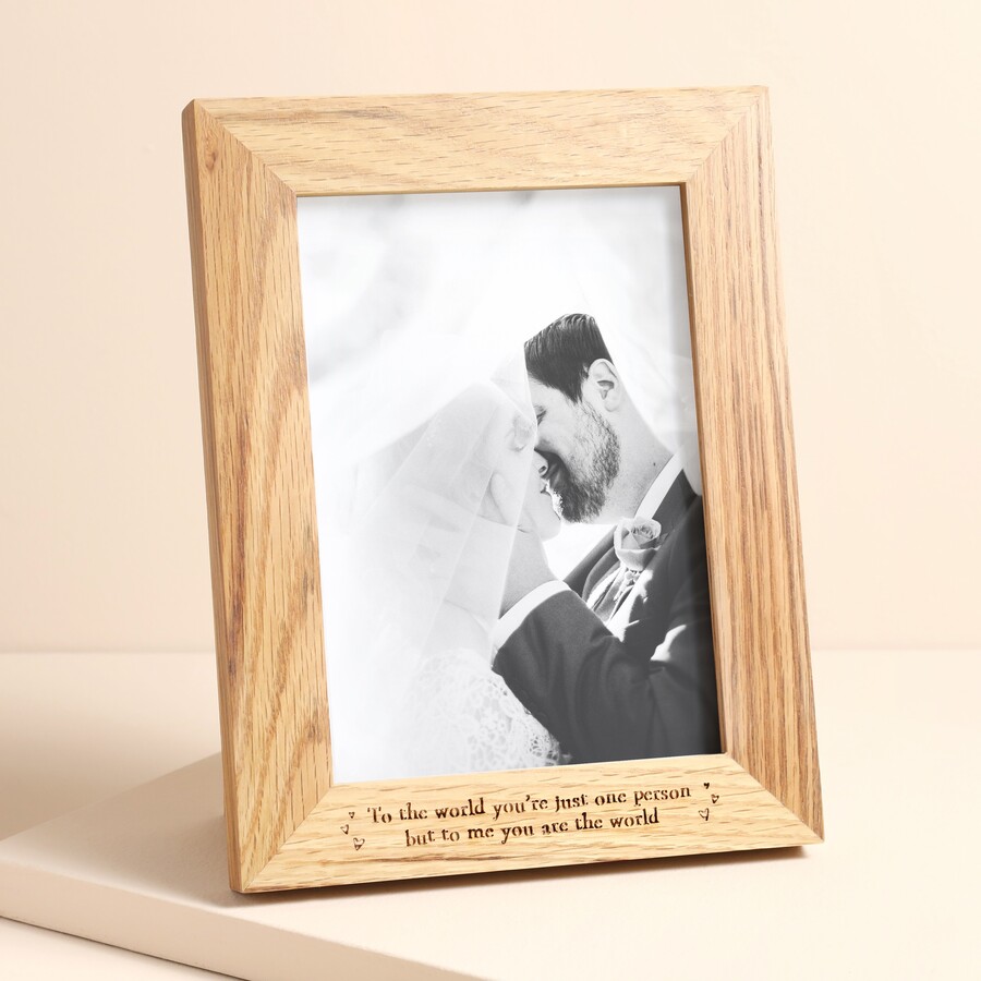 This Stunning Wooden Frame is Ideal for Adding a Special Photo of You Both to Commemorate 5 Years Since you Got Married