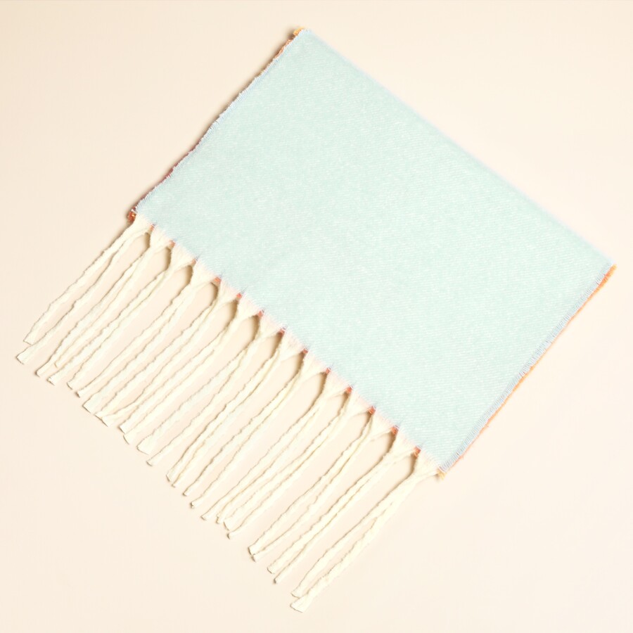 This stunning colour block scarf showcases pastels in a fresher, more fun way