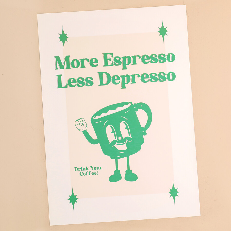 Lune Club More Espresso Less Depresso Unframed A3 Print