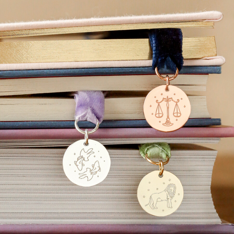 Zodiac Charm Ribbon Bookmark