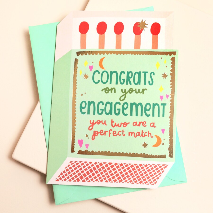 A Fun Engagement Card is Ideal for Filling with Words of Love for the Newly Engaged Couple