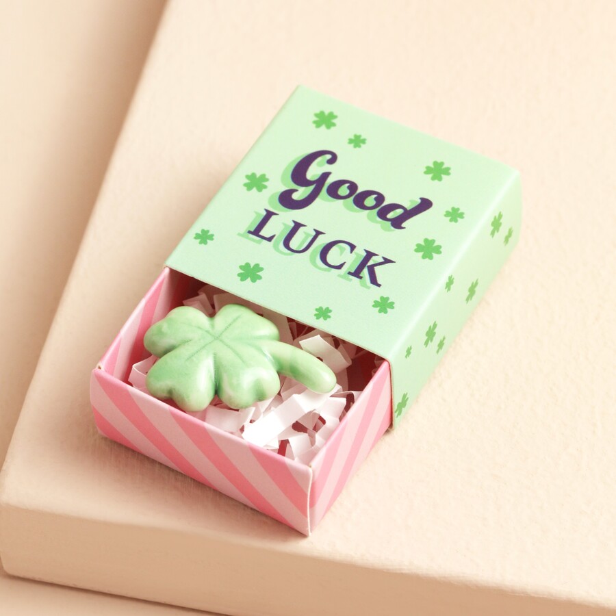 Gift a Loved one a Sweet Token Like This Good Luck Clover Matchbox to Show You're Thinking of Them