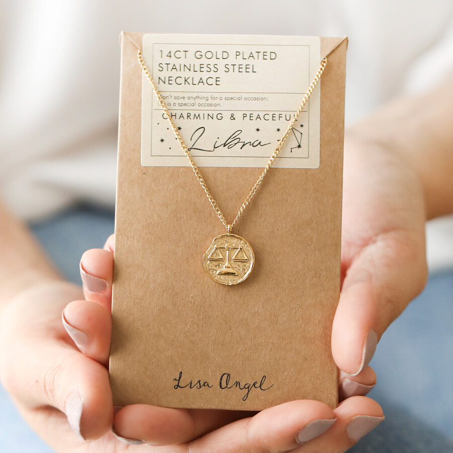 Our Stainless Steel Libra Pendant Necklace is Perfect for Gifting to a Stylish Libra for a Sweet Birthday Gift