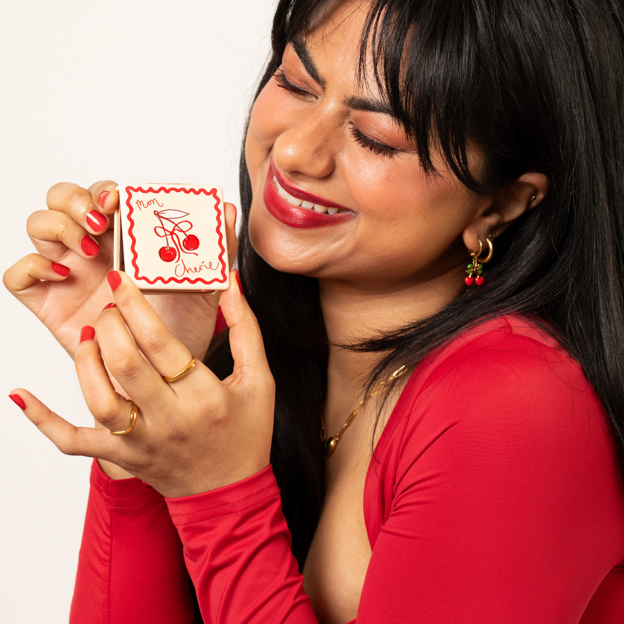 This Mon Cherie Cherry Compact Mirror is a Pretty and Practical Gift Ideal for a Teen Daughter