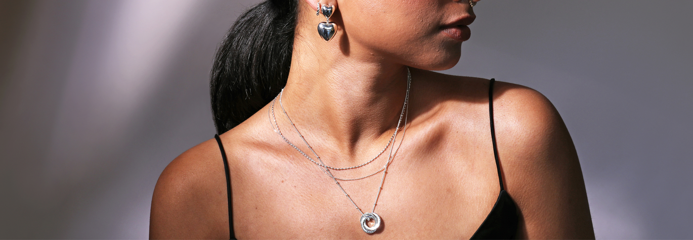 Explore Our Collection of Stainless Steel Sterling Silver and Plated Silver Jewellery to Find a Sculptural Trending Piece to Suit you Best