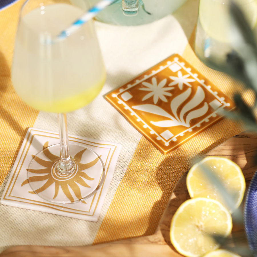 These Summery Coasters are Perfect for Adding a Splash of Sun to Your Tablescape
