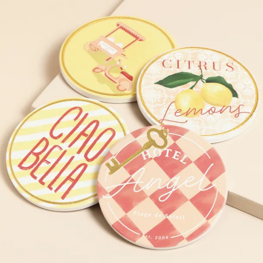 These Summery Coasters are Perfect for Styling a Fun and Seasonal Tablescape for a Dinner Party