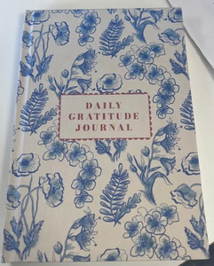 Blue Wildflower Print Daily Gratitude Journal