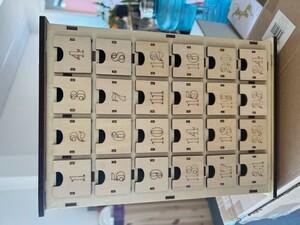 Wooden Advent With Cutout Top