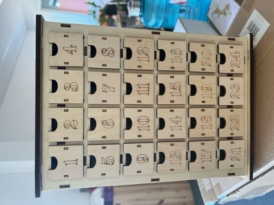 Wooden Advent With Cutout Top