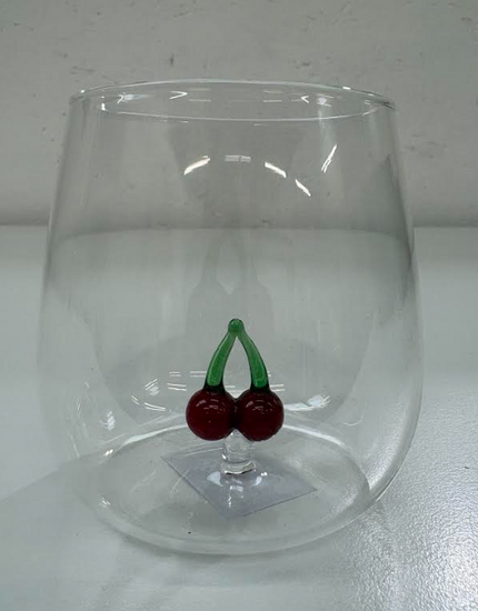 Glass Cherry Tumbler 