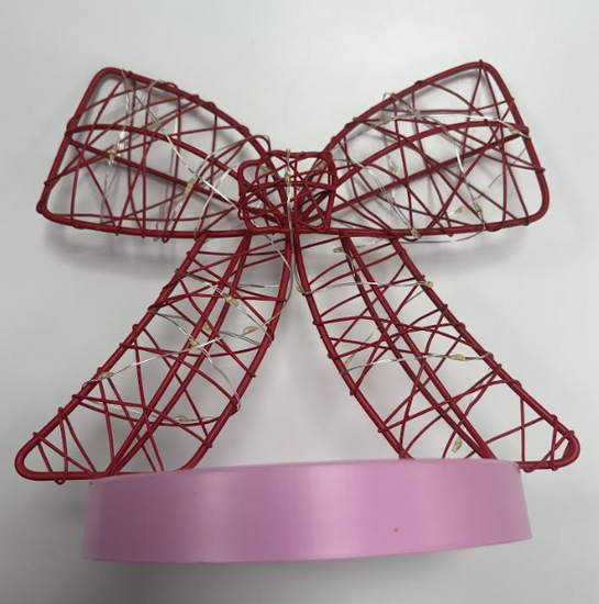 Pink Wire Bow Light