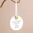 Bestie Ceramic Hanging Decoration on Pink Background