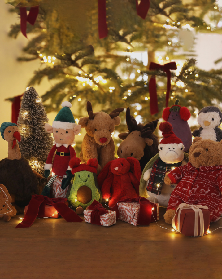 Group shot of Christmas Jellycat