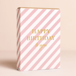 Striped Happy Birthday Kraft Mini Gift Box