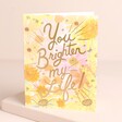 Rifle Paper Co. You Brighten My Life Floral Greetings Card on Neutral Background