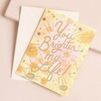 Rifle Paper Co. You Brighten My Life Floral Greetings Card With Envelope