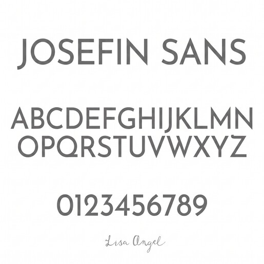 Josefin Sans font collage