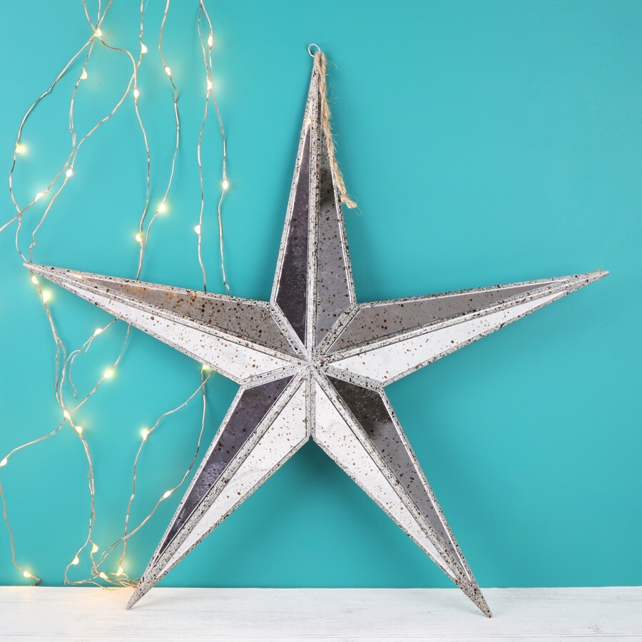 Large Mirrored Star Hanging Ornament Lisa Angel